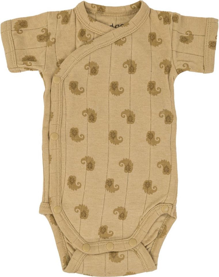 LODGER Body dětské s krátkými rukávy Romper Flame Tribe Sand vel. 62 - obrázek 1