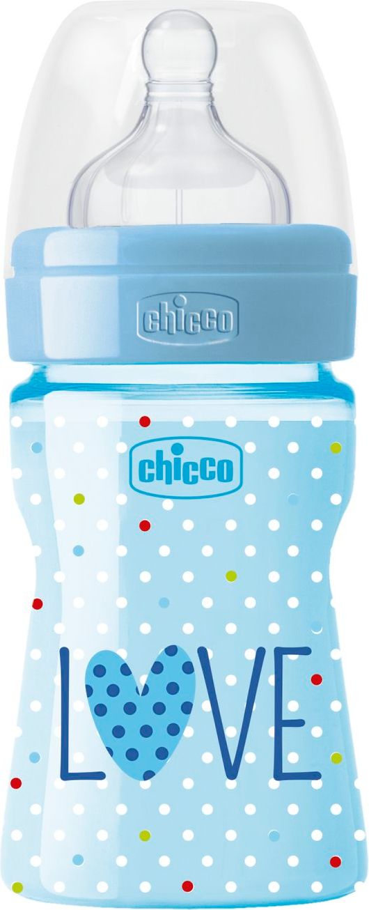 CHICCO Láhev kojenecká WB LOVE silikon 150 ml dívka/chlapec 0m+ - obrázek 2