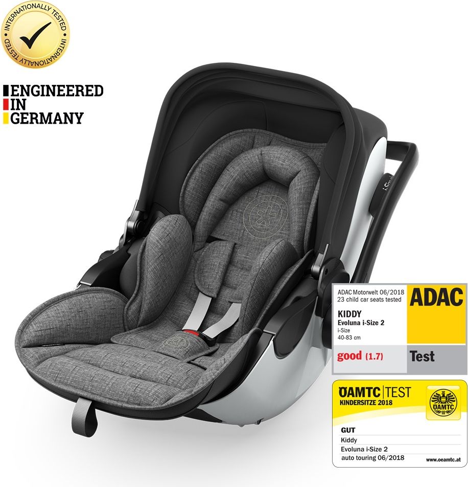 KIDDY Evoluna i-Size 2 2021 Melange Icy Grey - obrázek 1