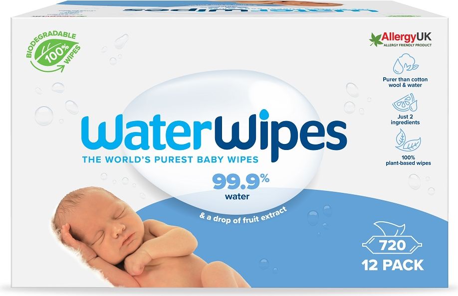 12x WATERWIPES 100% BIO odbouratené ubrousky 60 ks - obrázek 1
