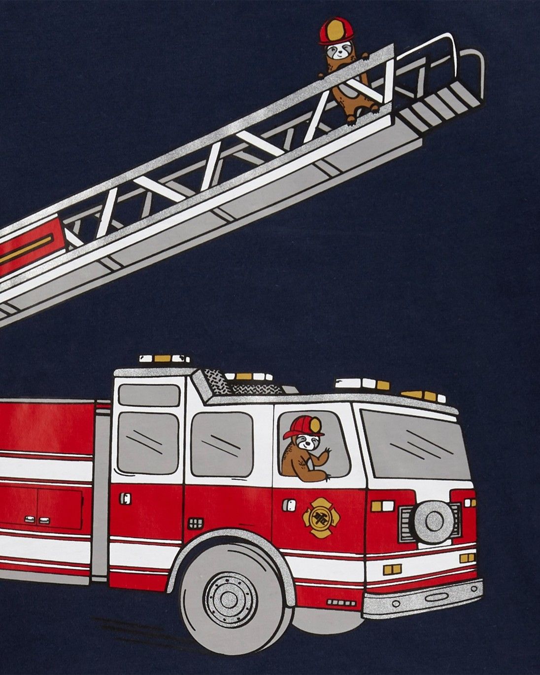 CARTER'S Set 2dílný tričko kr. rukáv, kalhoty kr. Firetruck chlapec 24 m, vel. 92 - obrázek 2