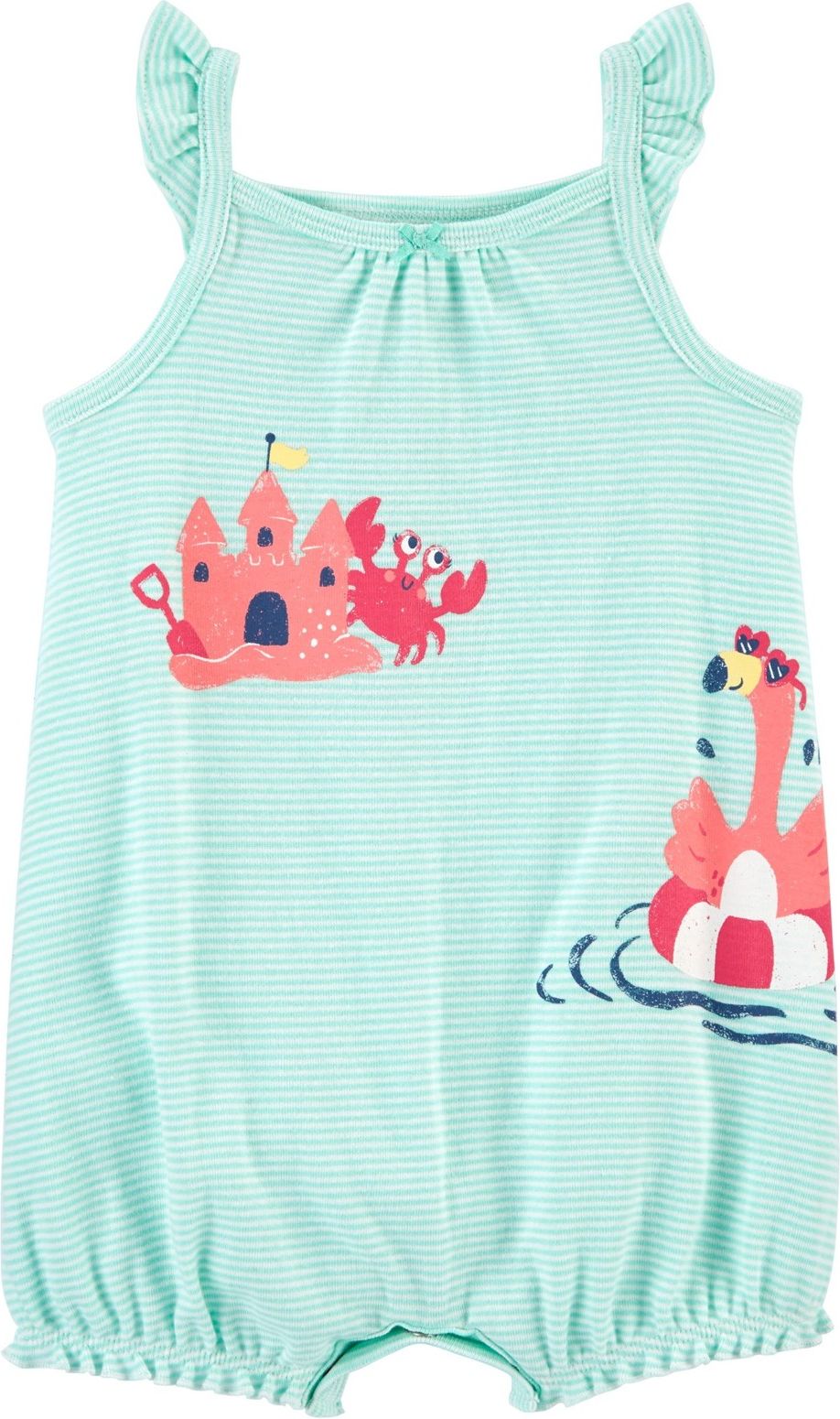 CARTER'S Overal letní Flamingo Stripe dívka 3 m, vel. 62 - obrázek 1