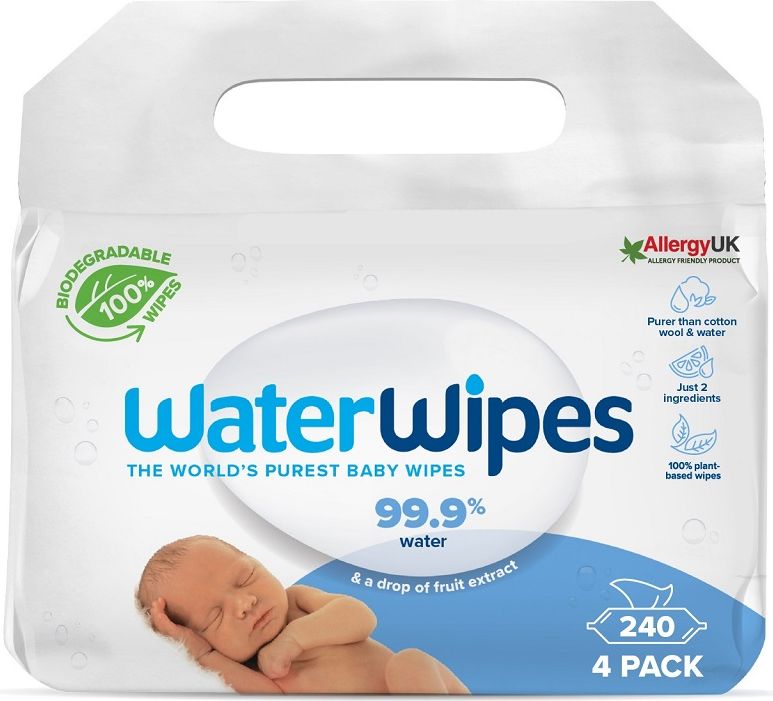 4x WATERWIPES 100% BIO odbouratené ubrousky 60 ks - obrázek 1