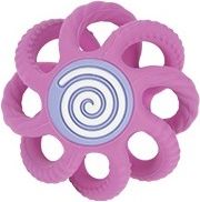 NUBY Kousátko kulička silikonová 3m + růžová - obrázek 1