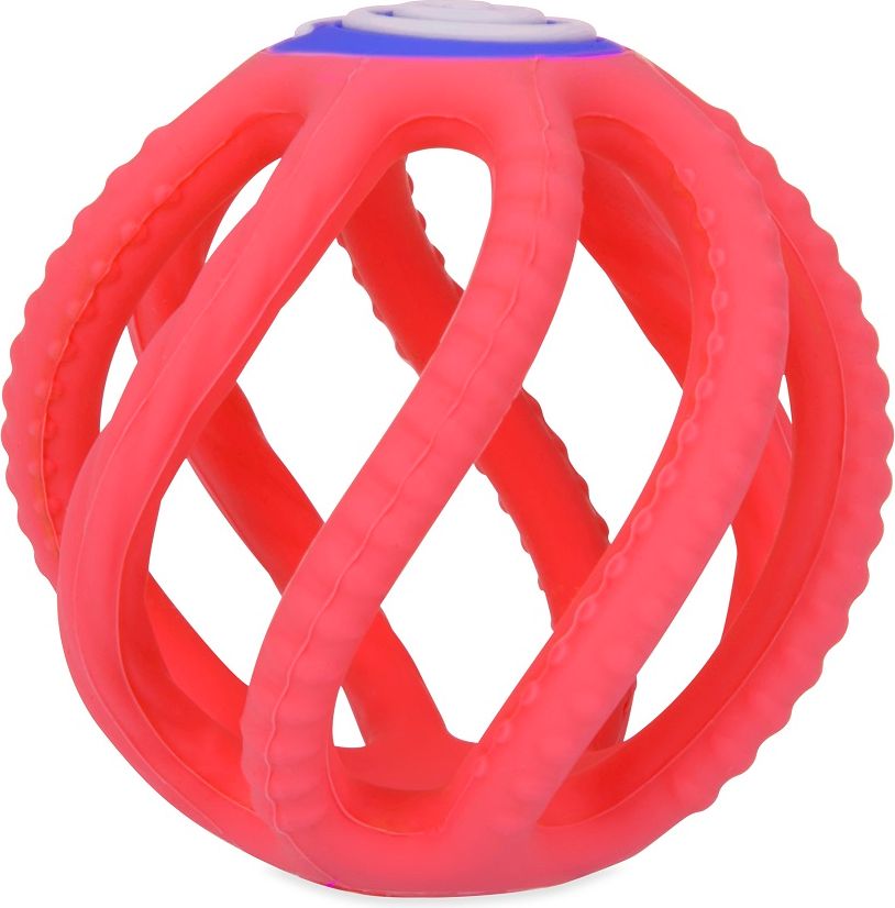 NUBY Kousátko kulička silikonová 3m + červená - obrázek 2