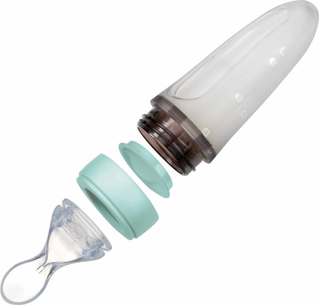 NUBY Krmítko silikonové 90 ml 3m + zelené - obrázek 3