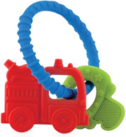 NUBY Kousátko silikonový kroužek 0m + auto - obrázek 1