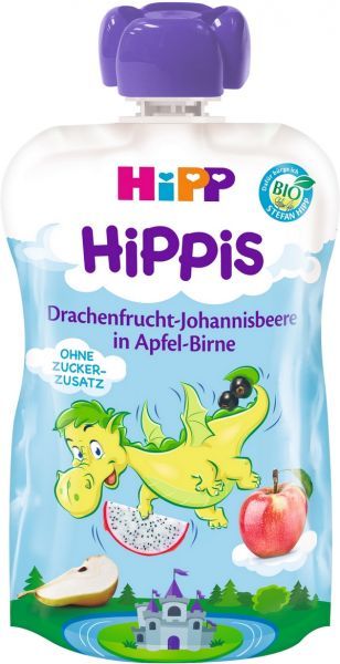 3x HiPP BIO HiPPis Jablko, Hruška, Dračí ovoce, Černý rybíz (12 m+) 100 g - obrázek 2