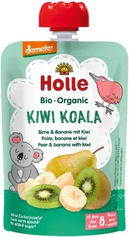 3x HOLLE Kiwi Koala Bio pyré hruška banán kiwi 100 g (8+) - obrázek 2