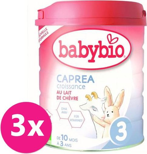 3x BABYBIO CAPREA 3 Croissance plnotučné kozí kojenecké bio mléko 800 g - obrázek 1