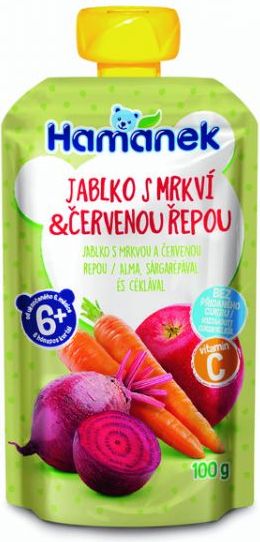 3x HAMÁNEK Jablko s mrkví & červenou řepou 100 g - obrázek 2