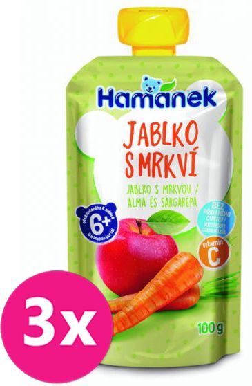 3x HAMÁNEK Jablko s mrkví 100 g - obrázek 1