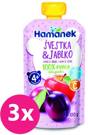 3x HAMÁNEK Švestka & jablko 100 g - obrázek 1