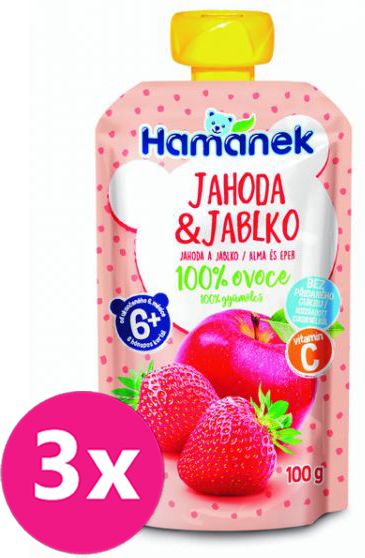 3x HAMÁNEK Jahoda & jablko 100 g - obrázek 1