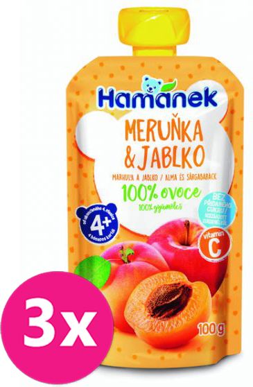 3x HAMÁNEK Meruňka & Jablko 100 g - obrázek 1