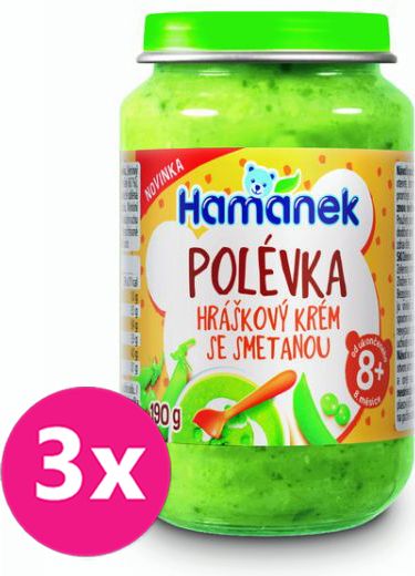 3x HAMÁNEK Polévka hráškový krém se smetanou 190 g - obrázek 1