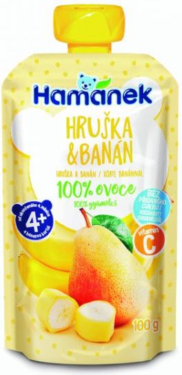 3x HAMÁNEK Hruška & banán 100 g - obrázek 2