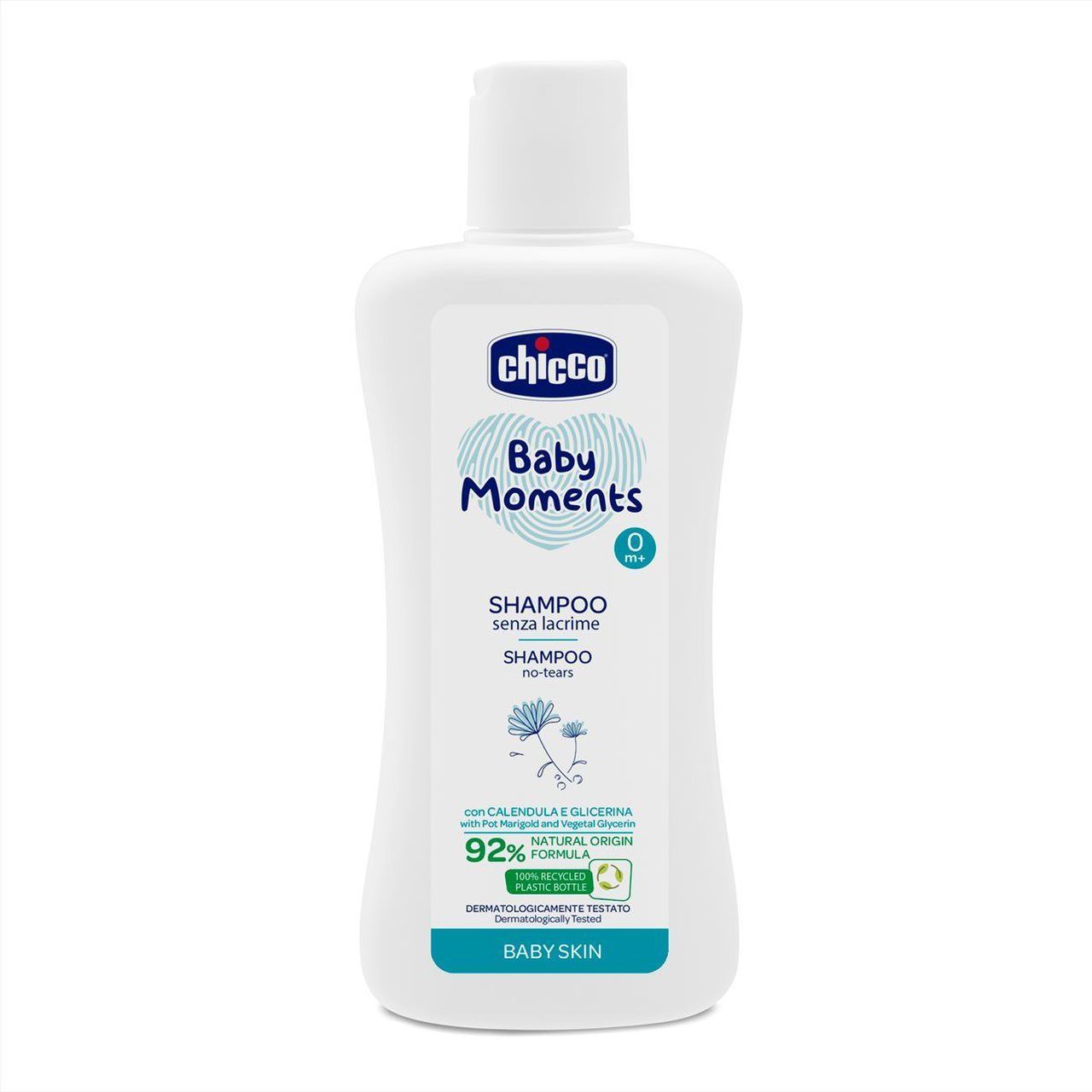 CHICCO Šampon na vlasy Baby Moments 92 % přírodních složek 200 ml - obrázek 1