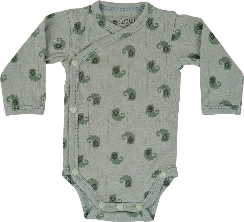 LODGER Body dětské s dlouhými rukávy Romper Flame Tribe Silt Green vel. 68 - obrázek 1