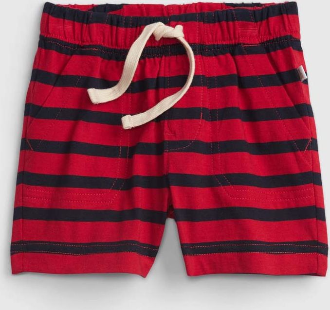 GAP Kalhoty krátké Red-Black Stripes chlapec 3-6m - obrázek 1