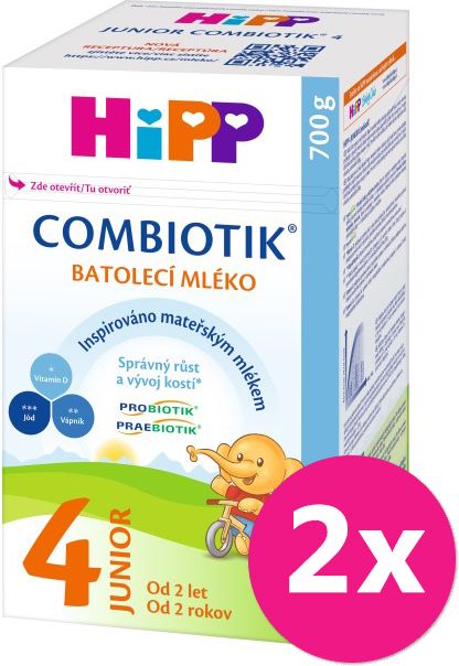 2x HiPP 4 Junior Combiotik - batolecí mléko od uk. 2. roku, 700 g - obrázek 1