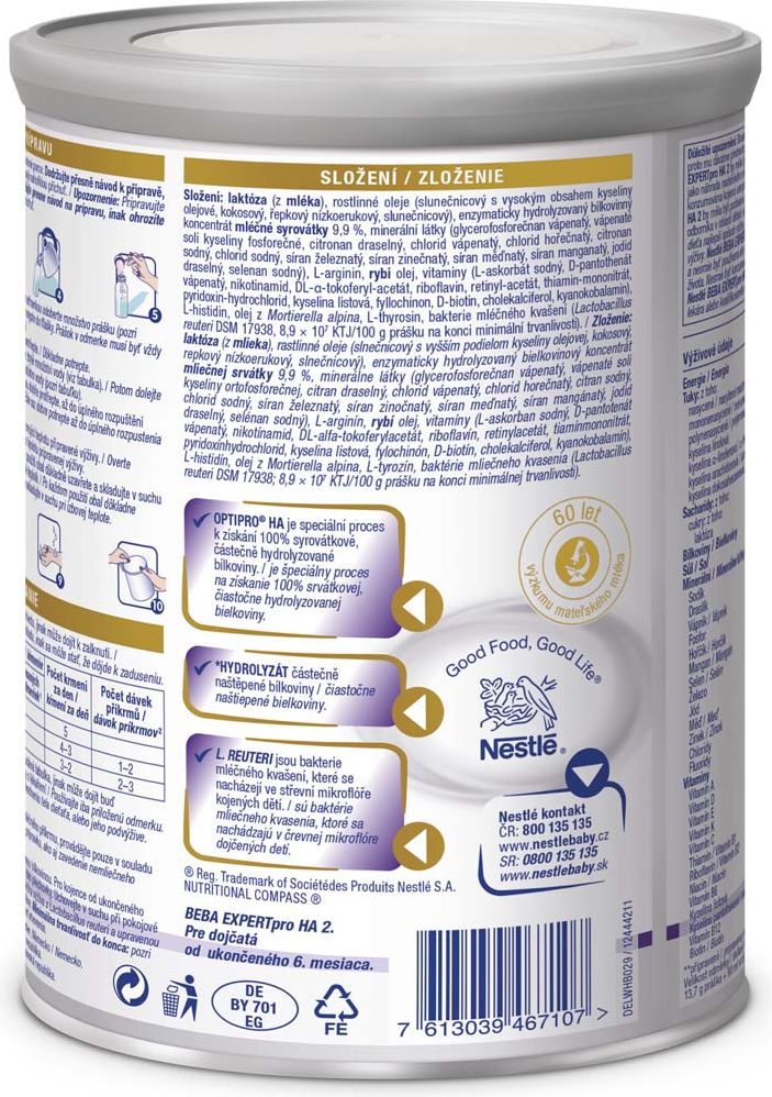4x BEBA EXPERTpro HA 2, 800 g - Pokračovací kojenecké mléko - obrázek 8