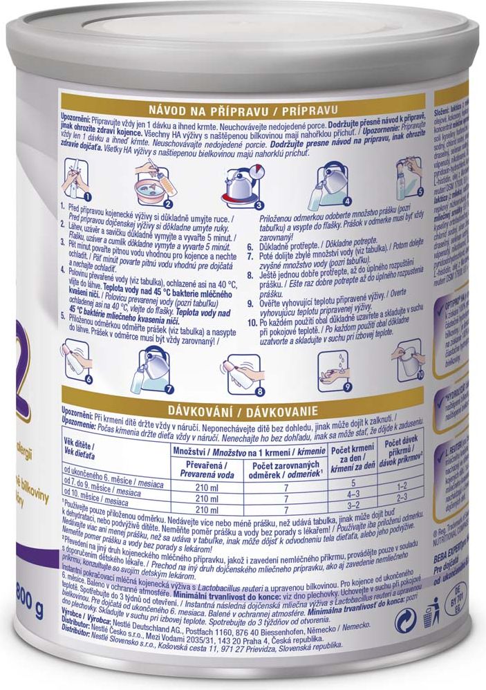 4x BEBA EXPERTpro HA 2, 800 g - Pokračovací kojenecké mléko - obrázek 10