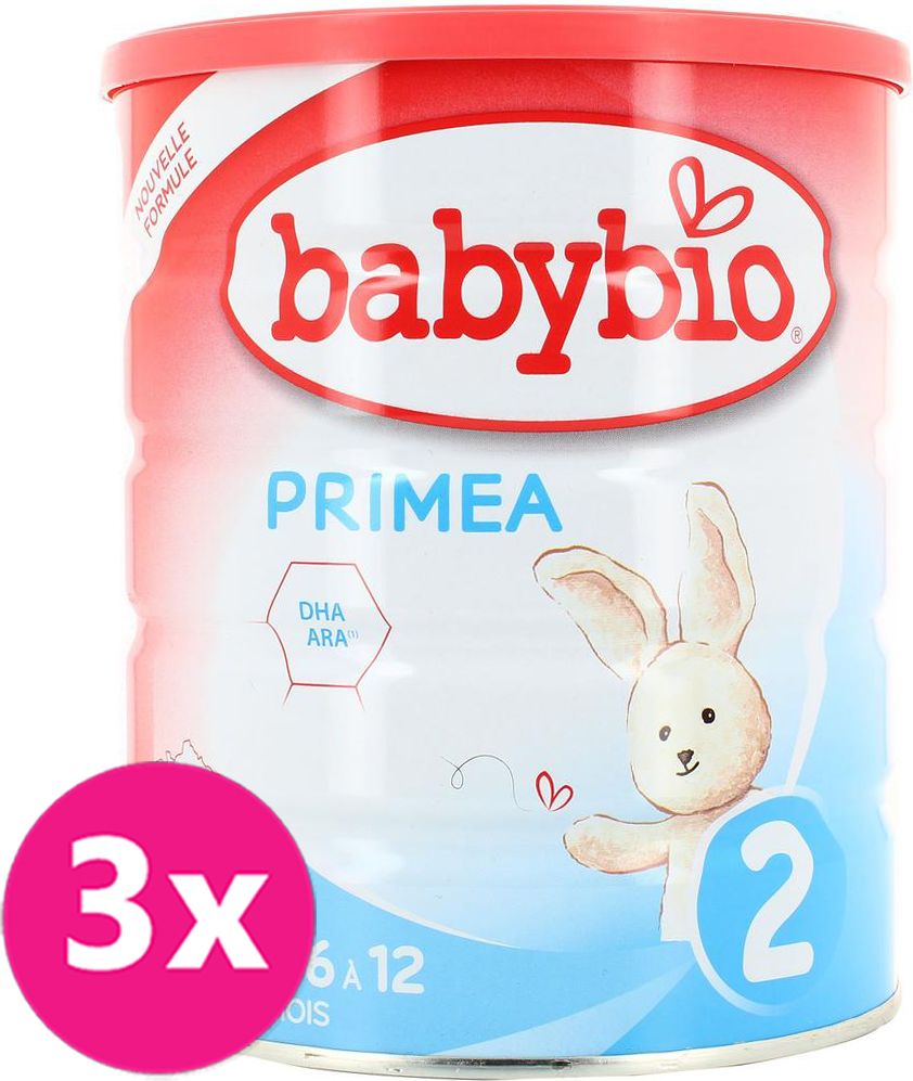 3x BABYBIO PRIMEA 2 kojenecké bio mléko 800 g - obrázek 1