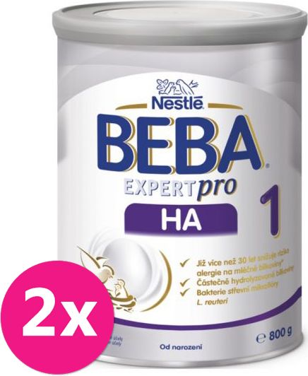 2x BEBA EXPERTpro HA 1, mléčná kojenecká výživa 800 g - obrázek 1