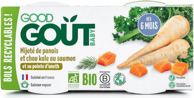 2x GOOD GOUT BIO Losos s kapustou a pastinákem 190 g - obrázek 1