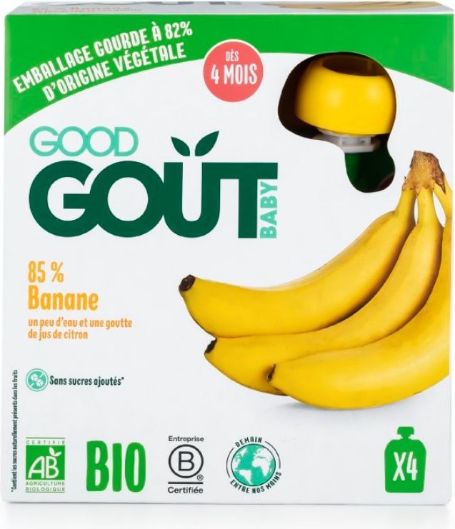 Good Gout BIO Banán 4 x 85g - obrázek 1