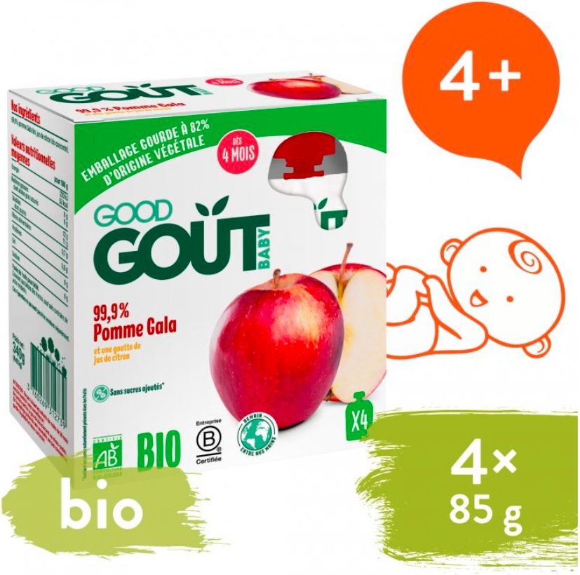 Good Gout BIO Jablko 4 x 85g - obrázek 2