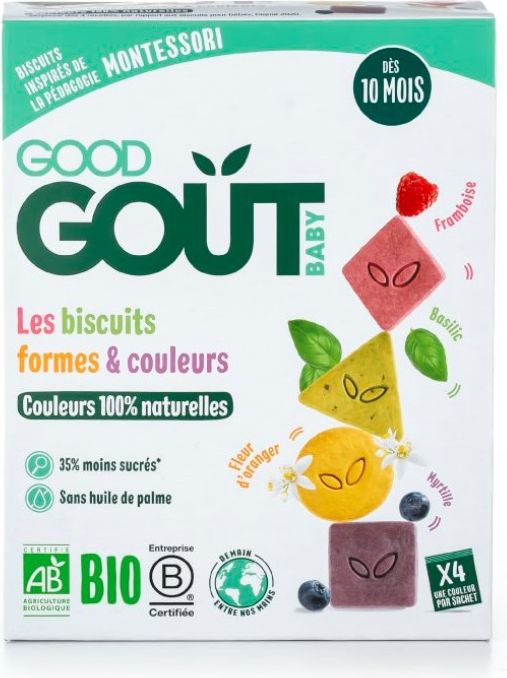 GOOD GOUT BIO Sušenky barvy & tvary 80 g - obrázek 1