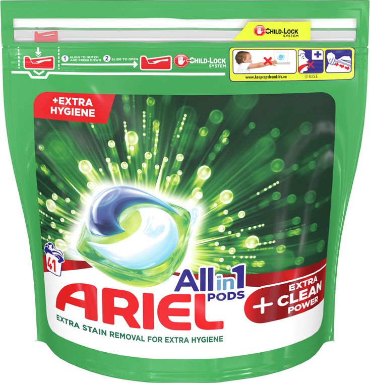 ARIEL All-In-1 PODs Kapsle na praní +Extra Clean Power, 41 praní - obrázek 1