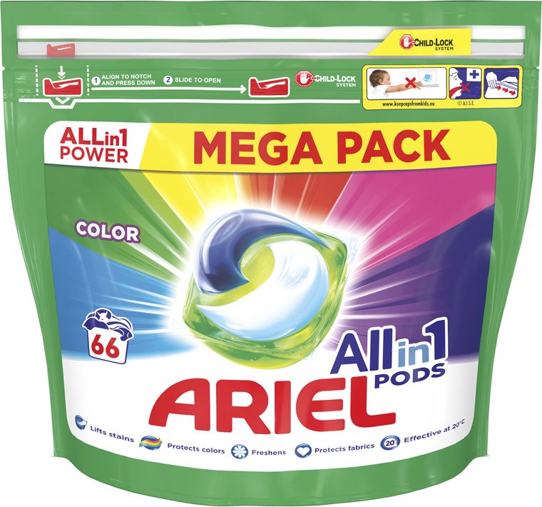 ARIEL All-In-1 PODs Kapsle na praní Colour, 66 praní - obrázek 1