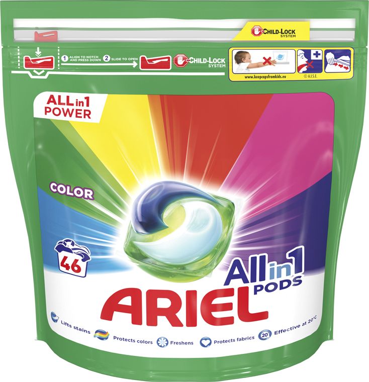 ARIEL All-In-1 PODs Kapsle na praní Colour, 46 praní - obrázek 1