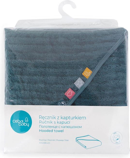 CEBA Osuška s kapucí Tencel Line 100x100 Malibu Wave - obrázek 2