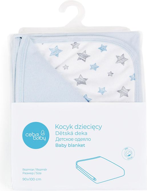 CEBA Deka dětská 90x100 Blue + Blue Stars - obrázek 2