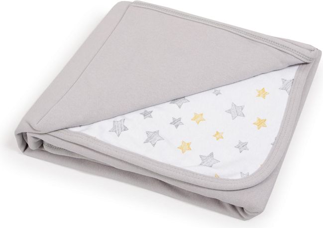 CEBA Deka dětská 90x100 Light grey + Yellow Stars - obrázek 1