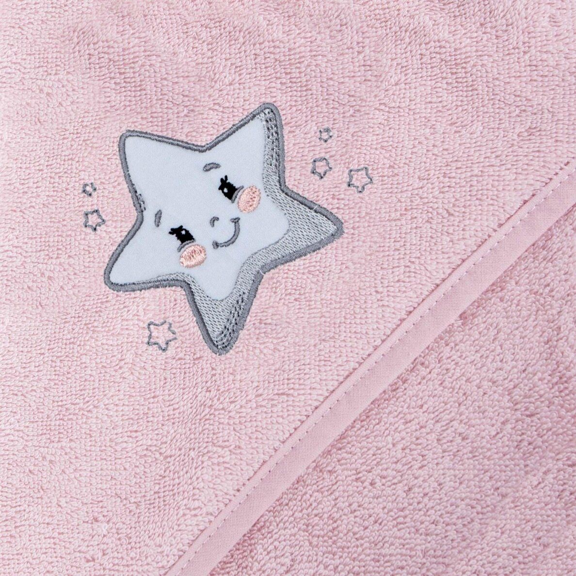 CEBA Osuška s kapucí Froté 100 x 100 Star Pink - obrázek 2