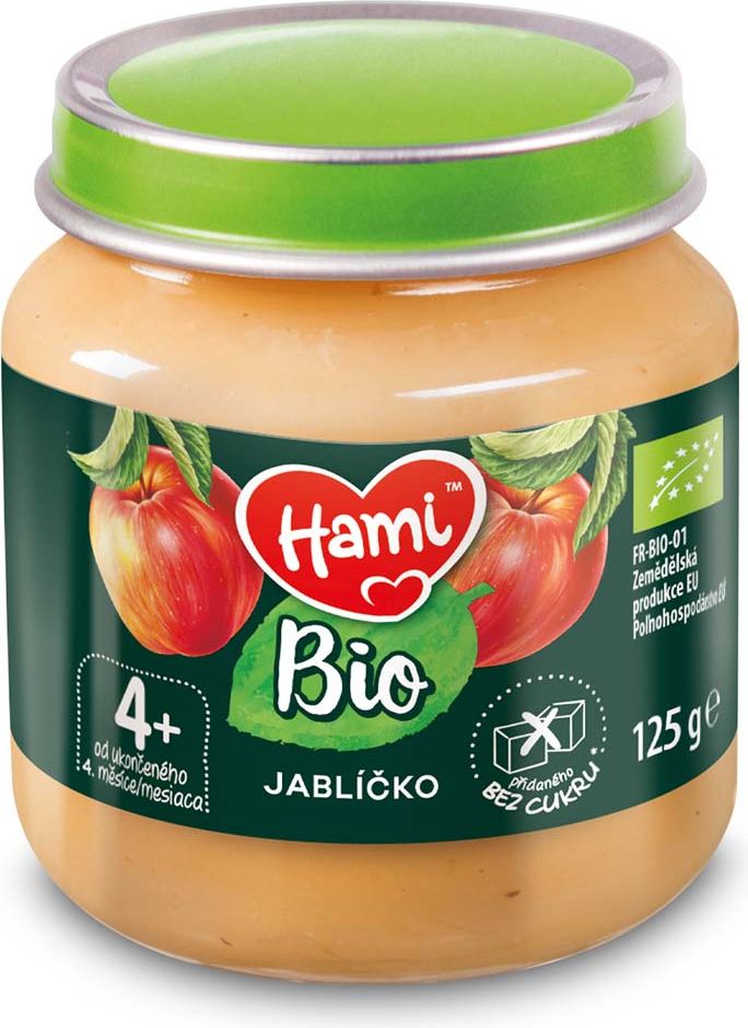 6x HAMI BIO Ovocný příkrm Jablíčko 125 g, 4+ - obrázek 2
