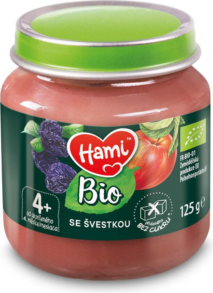 6x HAMI BIO Ovocný příkrm Se švestkou 125 g, 4+ - obrázek 2