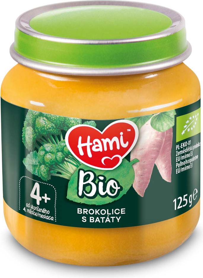 HAMI BIO Zeleninový příkrm Brokolice s batáty 125 g, 4+ - obrázek 1