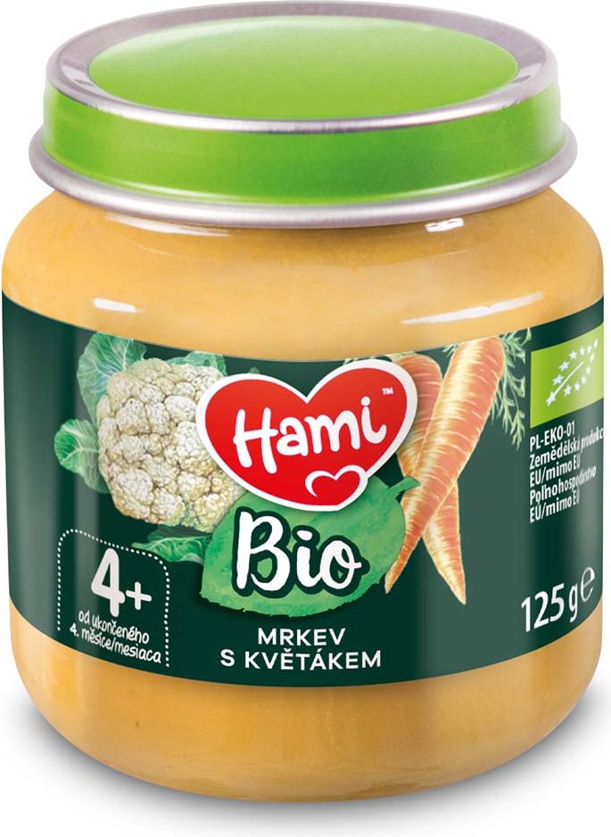 6x HAMI BIO Zeleninový příkrm Mrkev s květákem 125 g, 4+ - obrázek 2