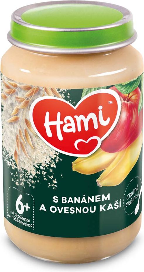 6x HAMI Ovocnoobilný příkrm S banánem a ovesnou kaší 190 g, 6+ - obrázek 2