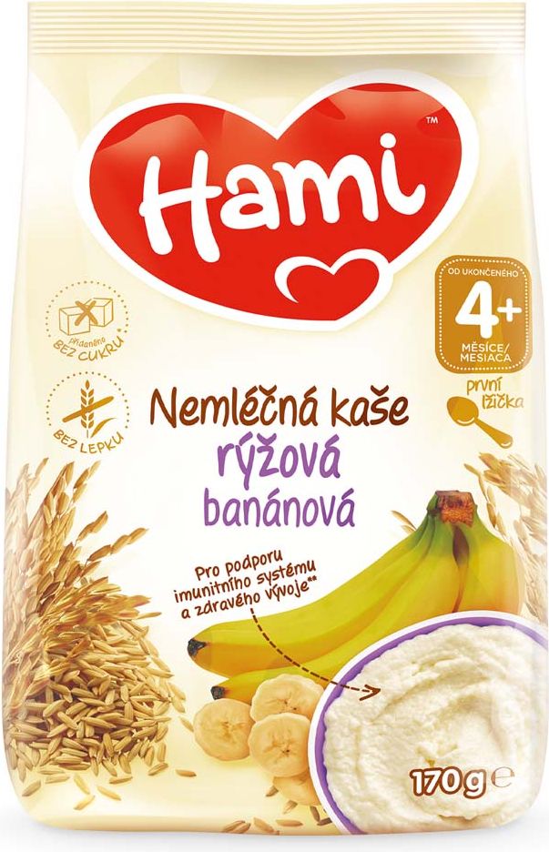 9x HAMI Nemléčná kaše rýžová banánová 170 g - obrázek 2