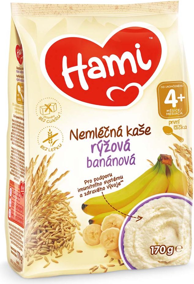 9x HAMI Nemléčná kaše rýžová banánová 170 g - obrázek 3