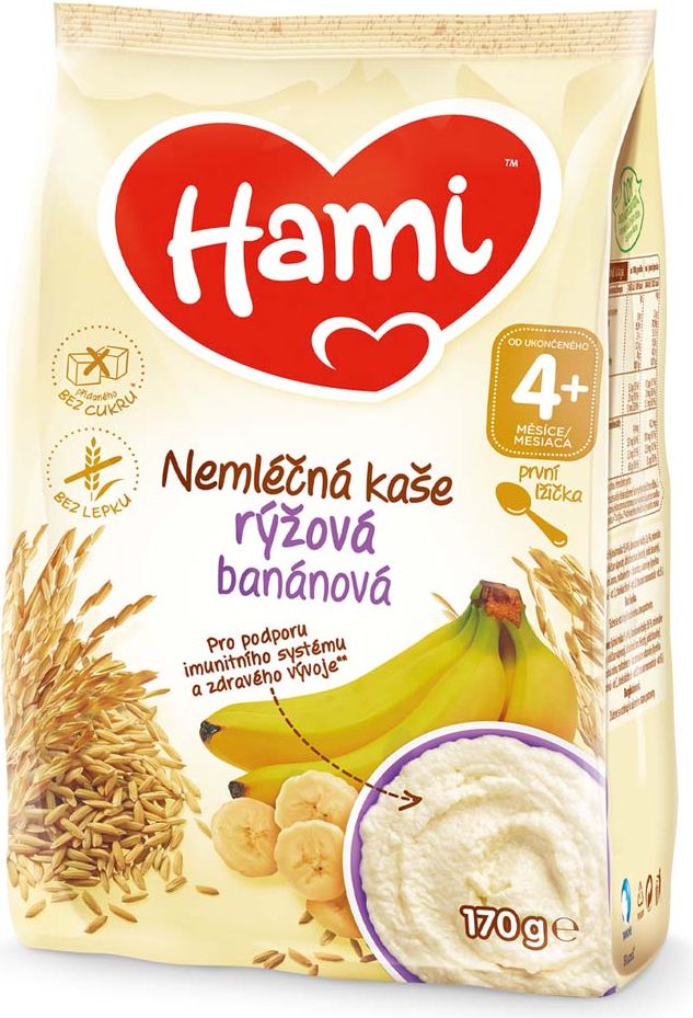 9x HAMI Nemléčná kaše rýžová banánová 170 g - obrázek 4