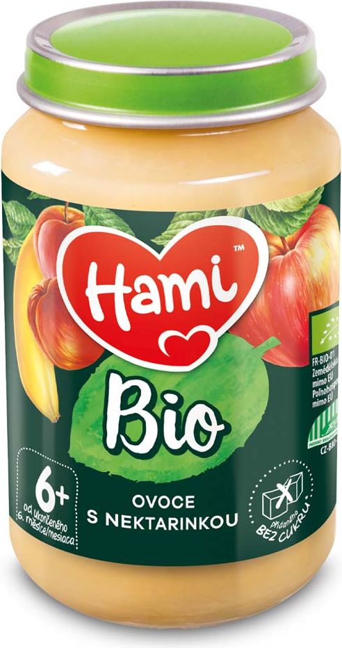 HAMI BIO Ovocný příkrm Ovoce s nektarinkou 190 g, 6+ - obrázek 1
