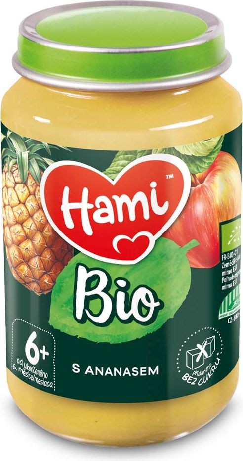 HAMI BIO Ovocný příkrm S Ananasem 190 g, 6+ - obrázek 1